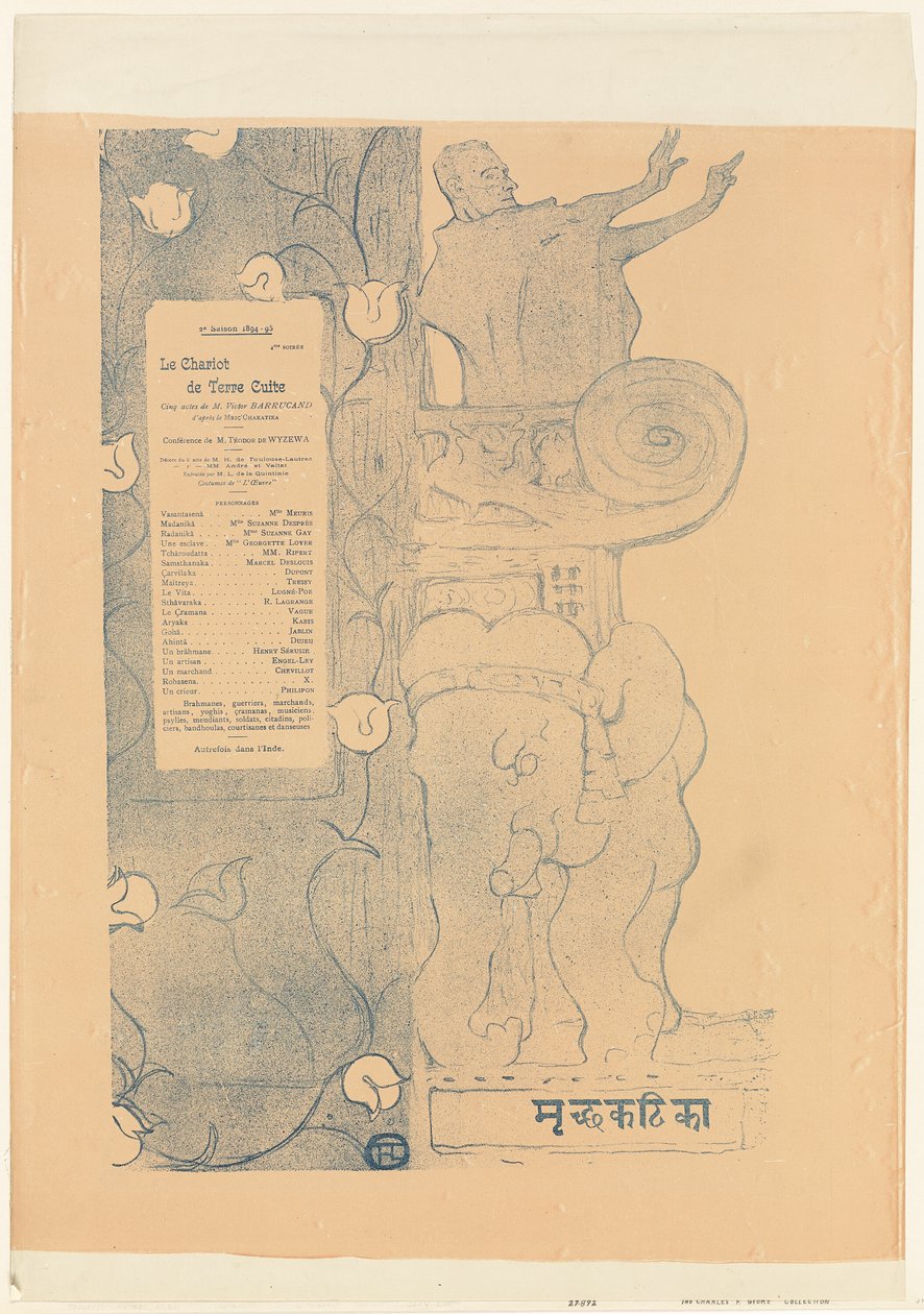 "A kis agyagkocsi" programja alkotó: Henri de Toulouse Lautrec