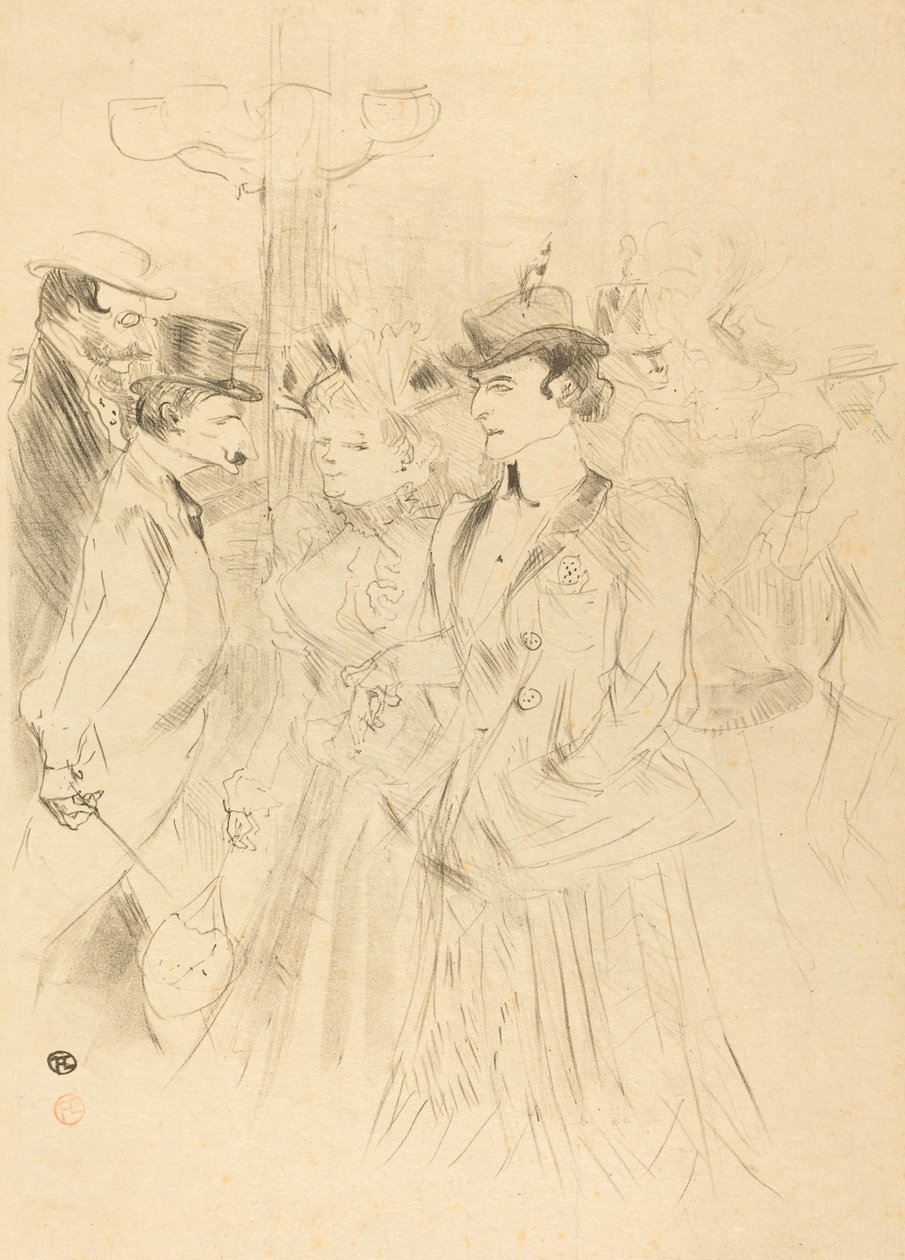 Sétány sétány, 1899. alkotó: Henri de Toulouse Lautrec