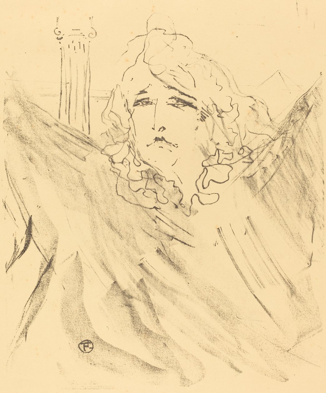 Sarah Bernhardt a "Cleopatrában" (Sarah Bernhardt a "Cleopatrában") alkotó: Henri de Toulouse Lautrec