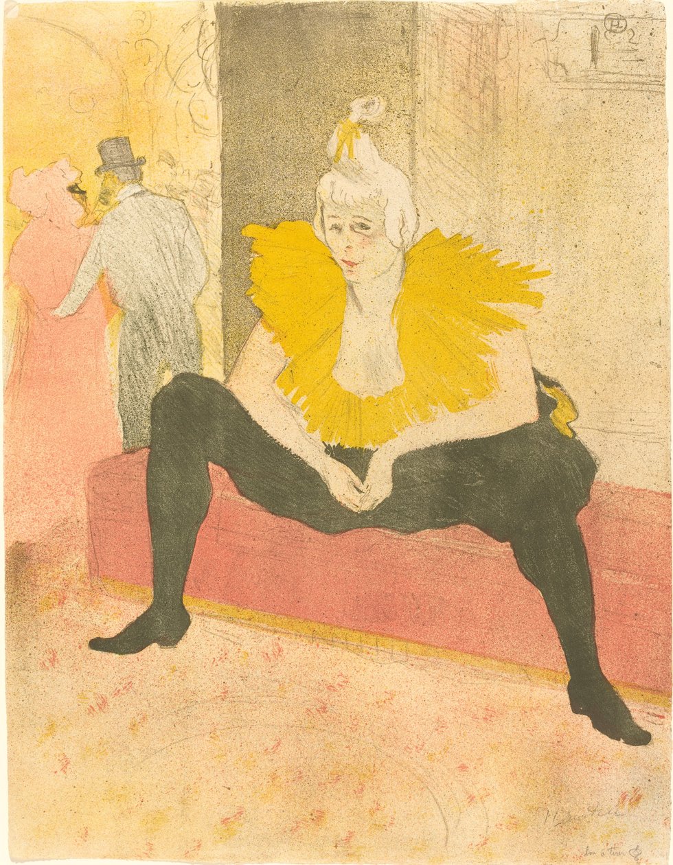 Ülő bohócság (La Clownesse assise) alkotó: Henri de Toulouse Lautrec