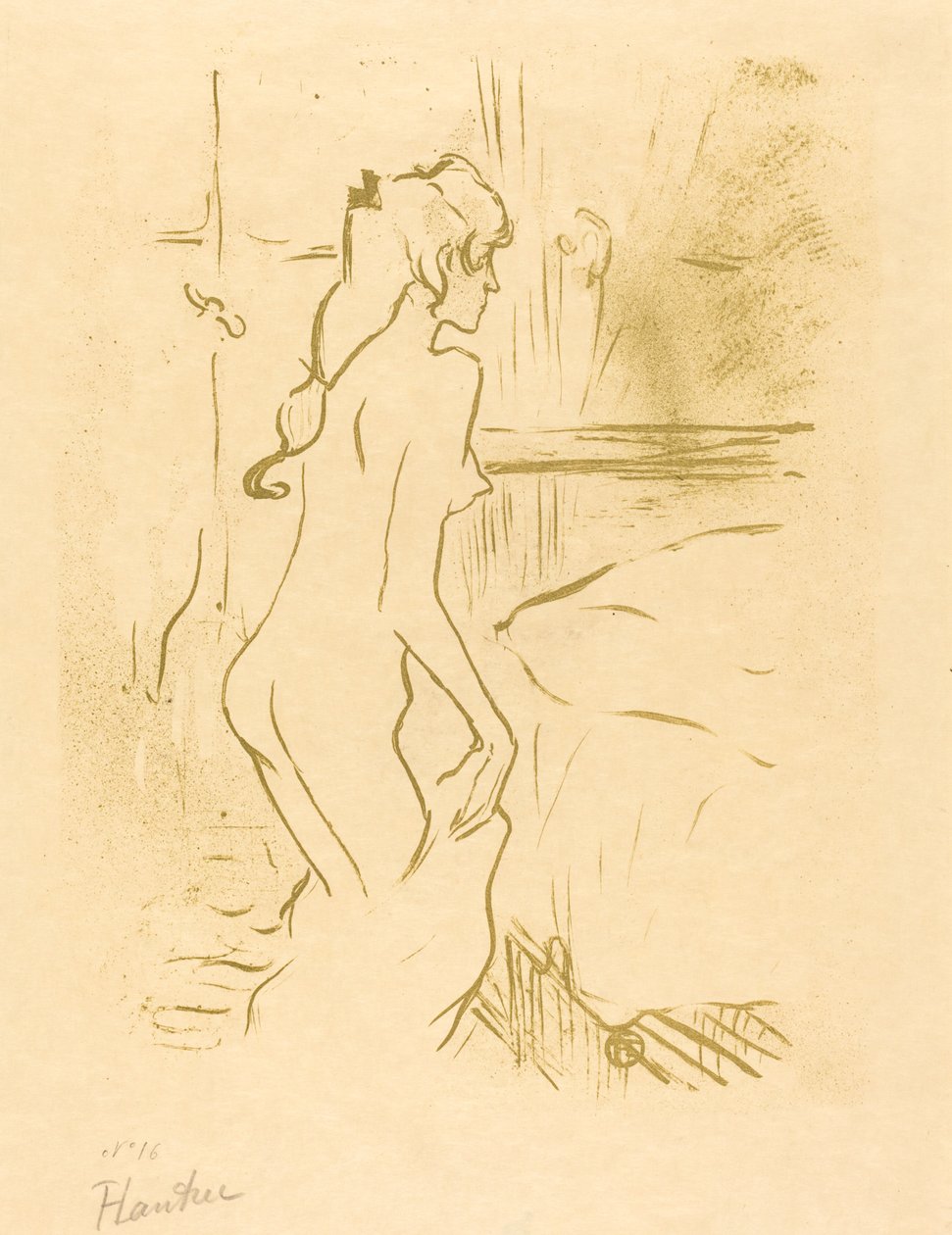 Tanulmány egy nőről Etude de femme, 1893. alkotó: Henri de Toulouse Lautrec