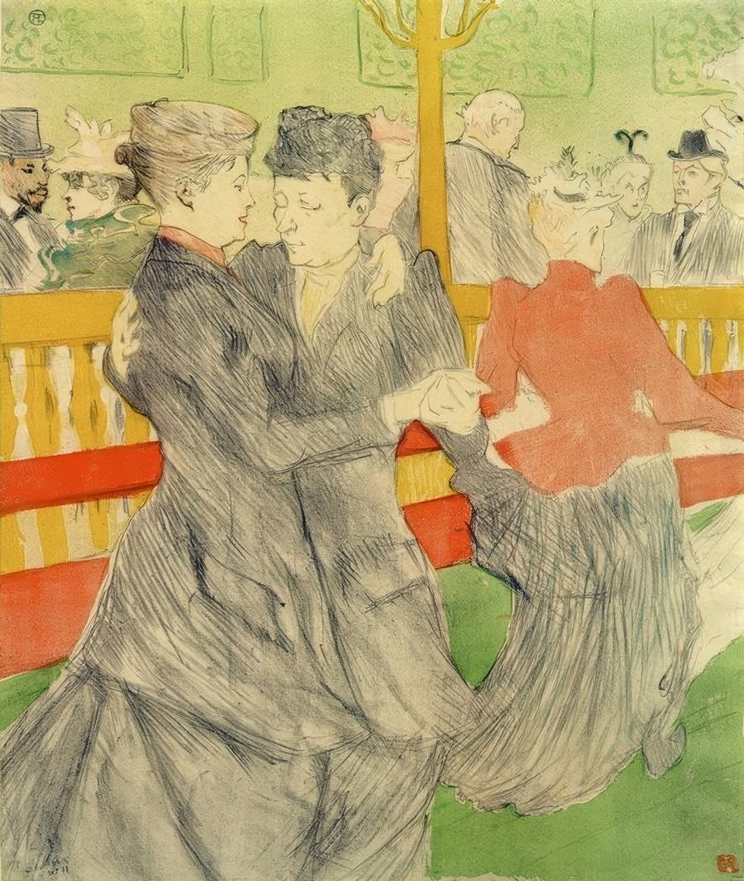 Tánc a Moulin Rouge-ban alkotó: Henri de Toulouse Lautrec