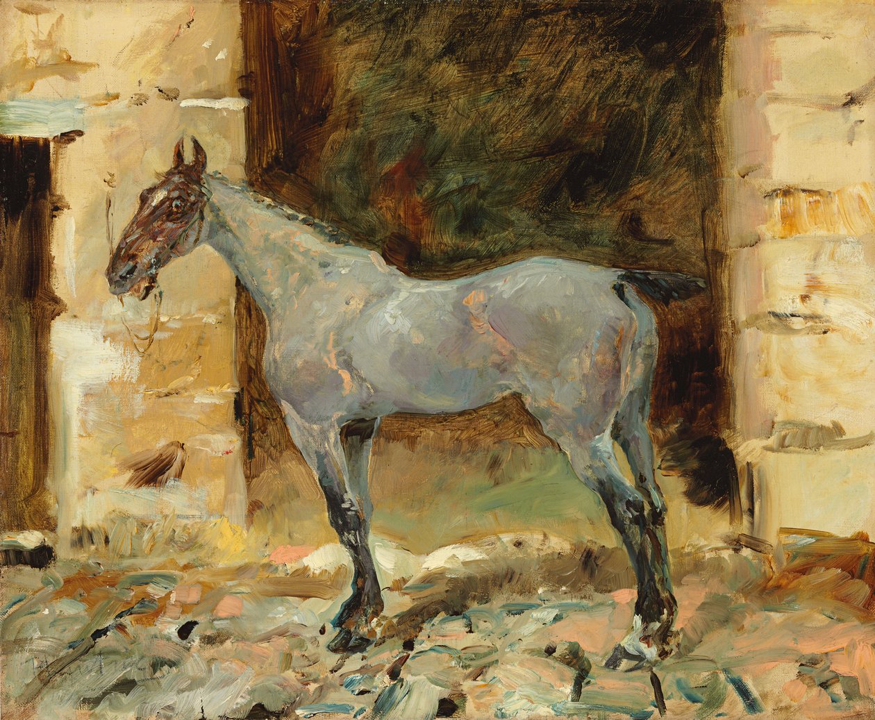Lekötött ló; Cheval attasé, 1881 körül alkotó: Henri de Toulouse Lautrec