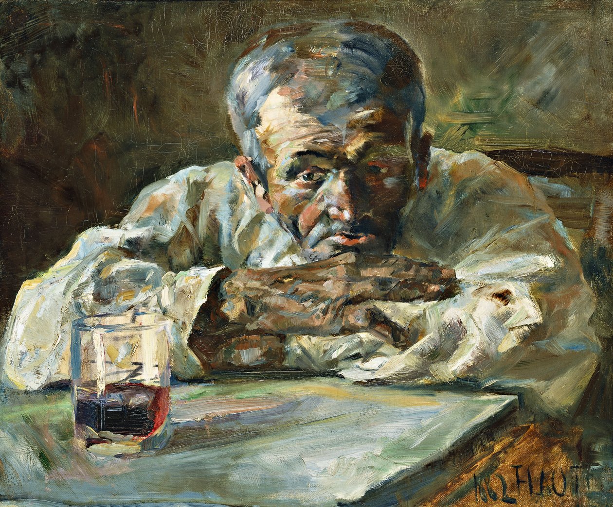 Az alkoholista, Mátyás atya; A butikban, Chateau du Bosc: Az ivó, Mathias atya, 1882 alkotó: Henri de Toulouse Lautrec