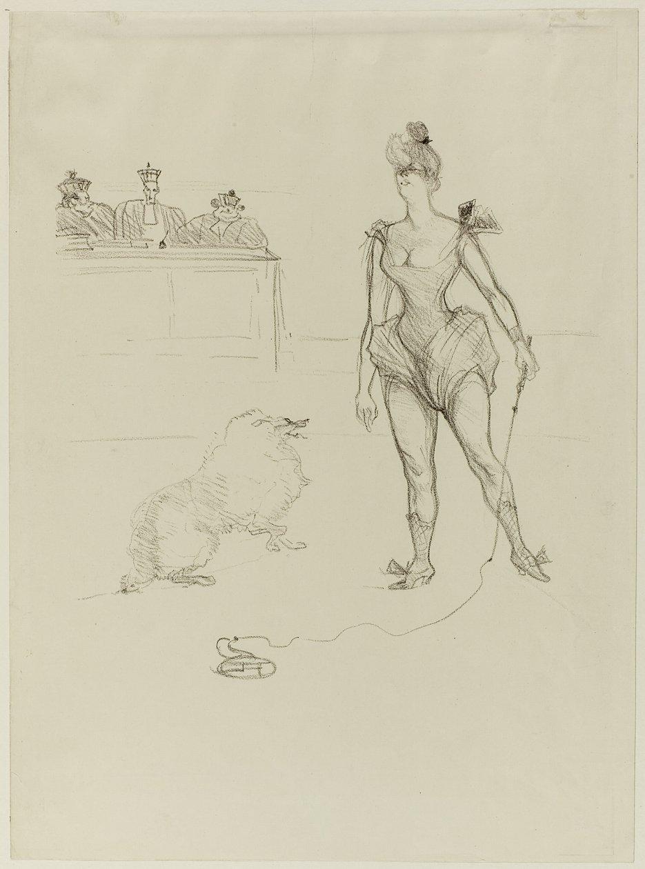 Az Állatszelídítő a Törvényszék előtt alkotó: Henri de Toulouse Lautrec