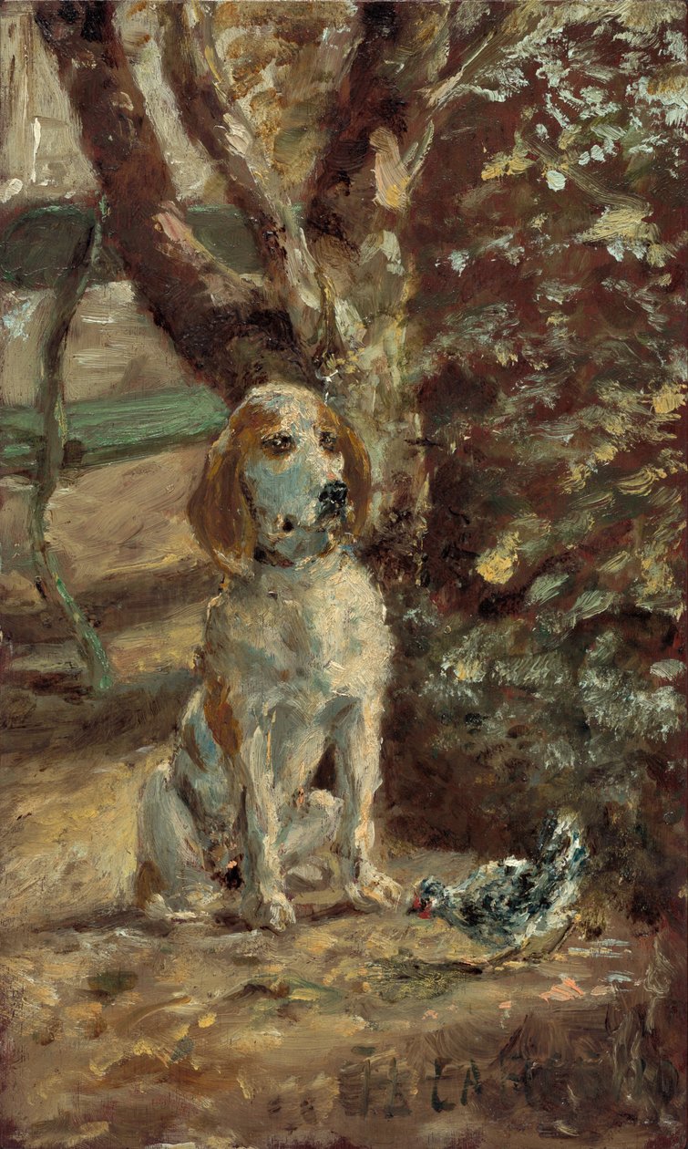 A művészkutya Flèche c. 1881. alkotó: Henri de Toulouse Lautrec
