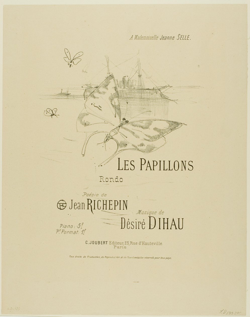 Pillangók, Désiré Dihau dallamaiból alkotó: Henri de Toulouse Lautrec