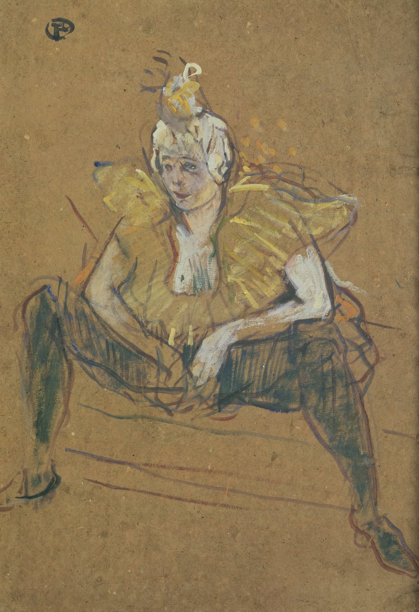 A Cha-U-Kao bohócság ülve, 1895 alkotó: Henri de Toulouse Lautrec