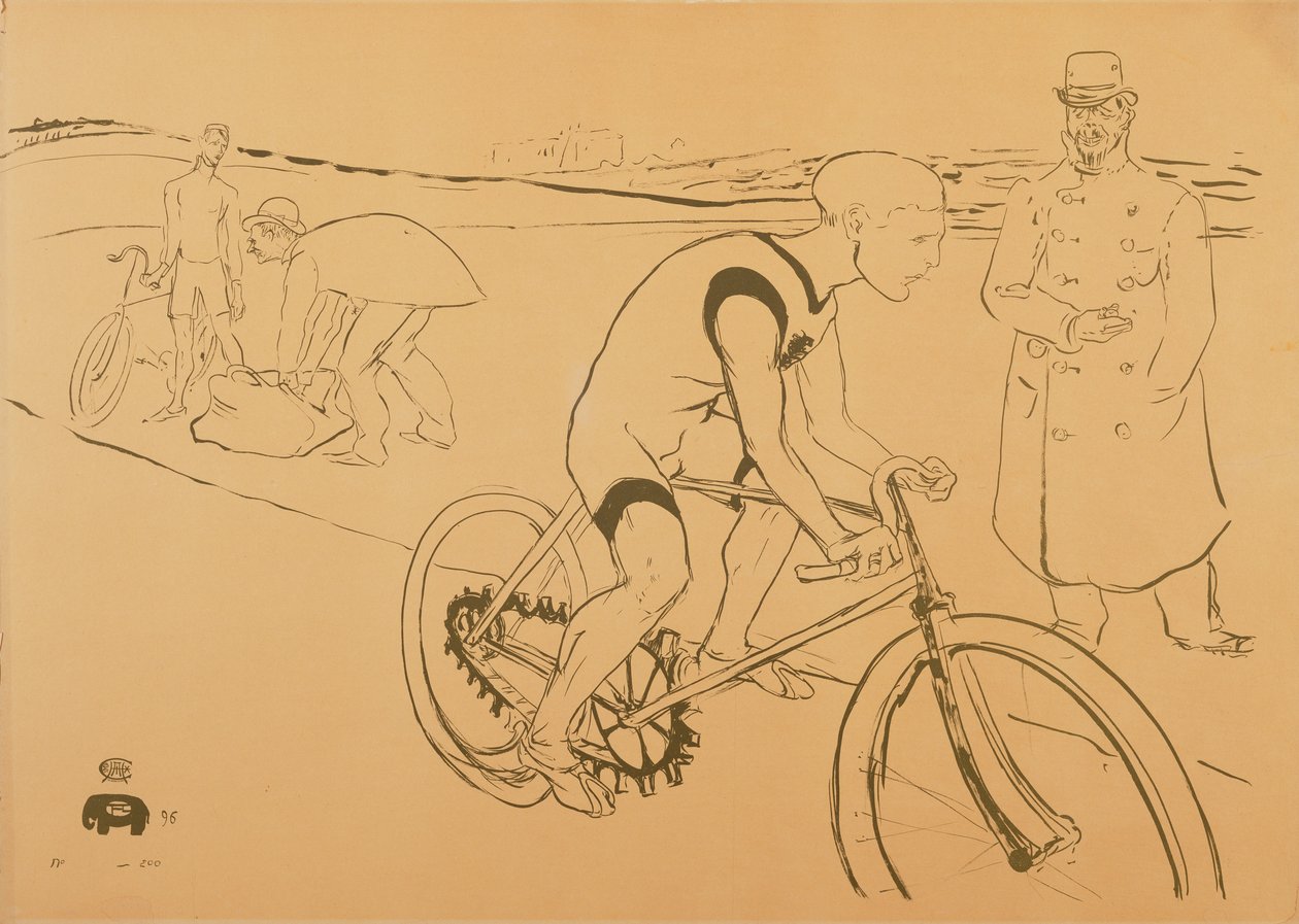 A kerékpáros Mihály, 1896 alkotó: Henri de Toulouse Lautrec