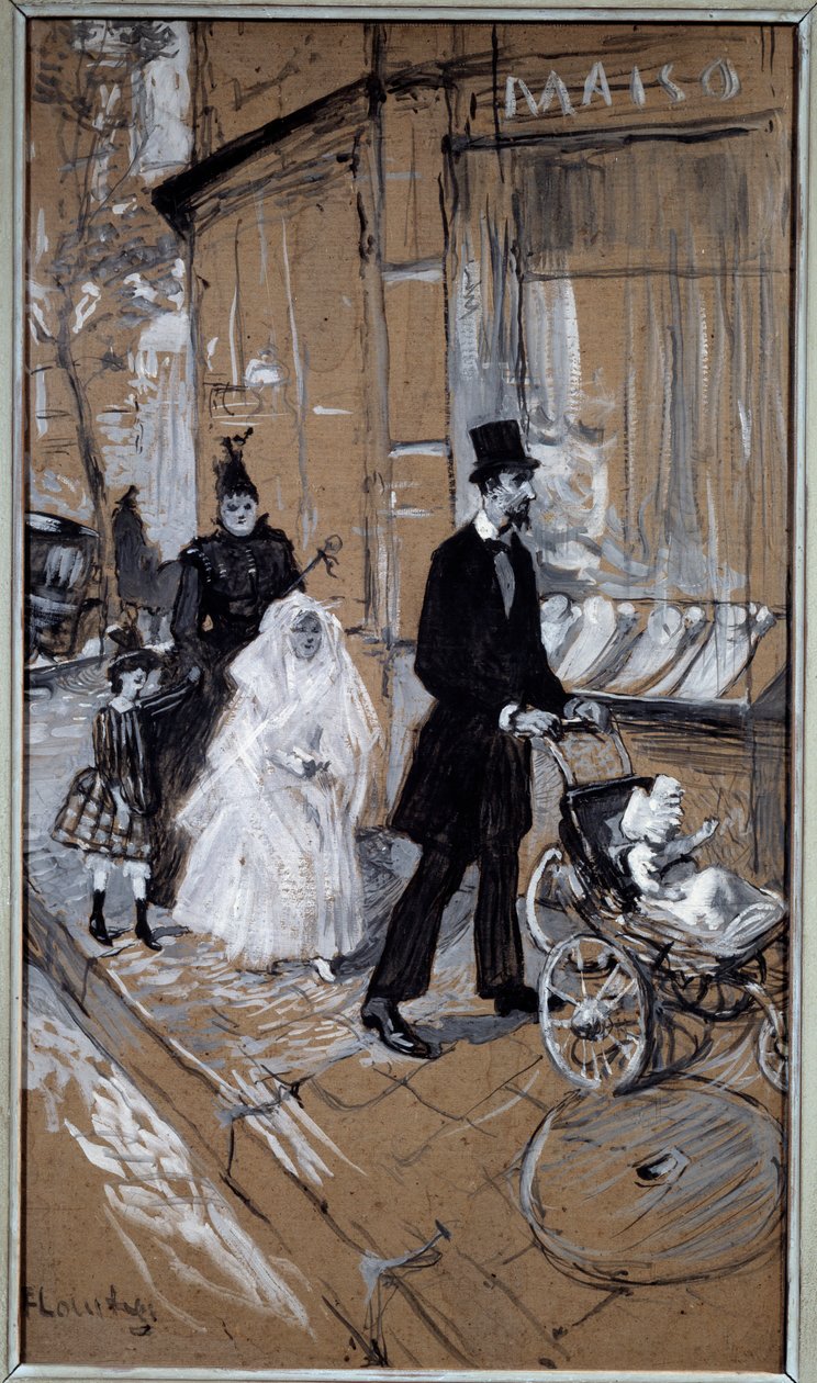Az elsőáldozás napja Henri de Toulouse Lautrec (1864-1901) festménye kartonra 1888 V. 0,37x0,65 m Toulouse, Musee des Beaux Arts alkotó: Henri de Toulouse Lautrec