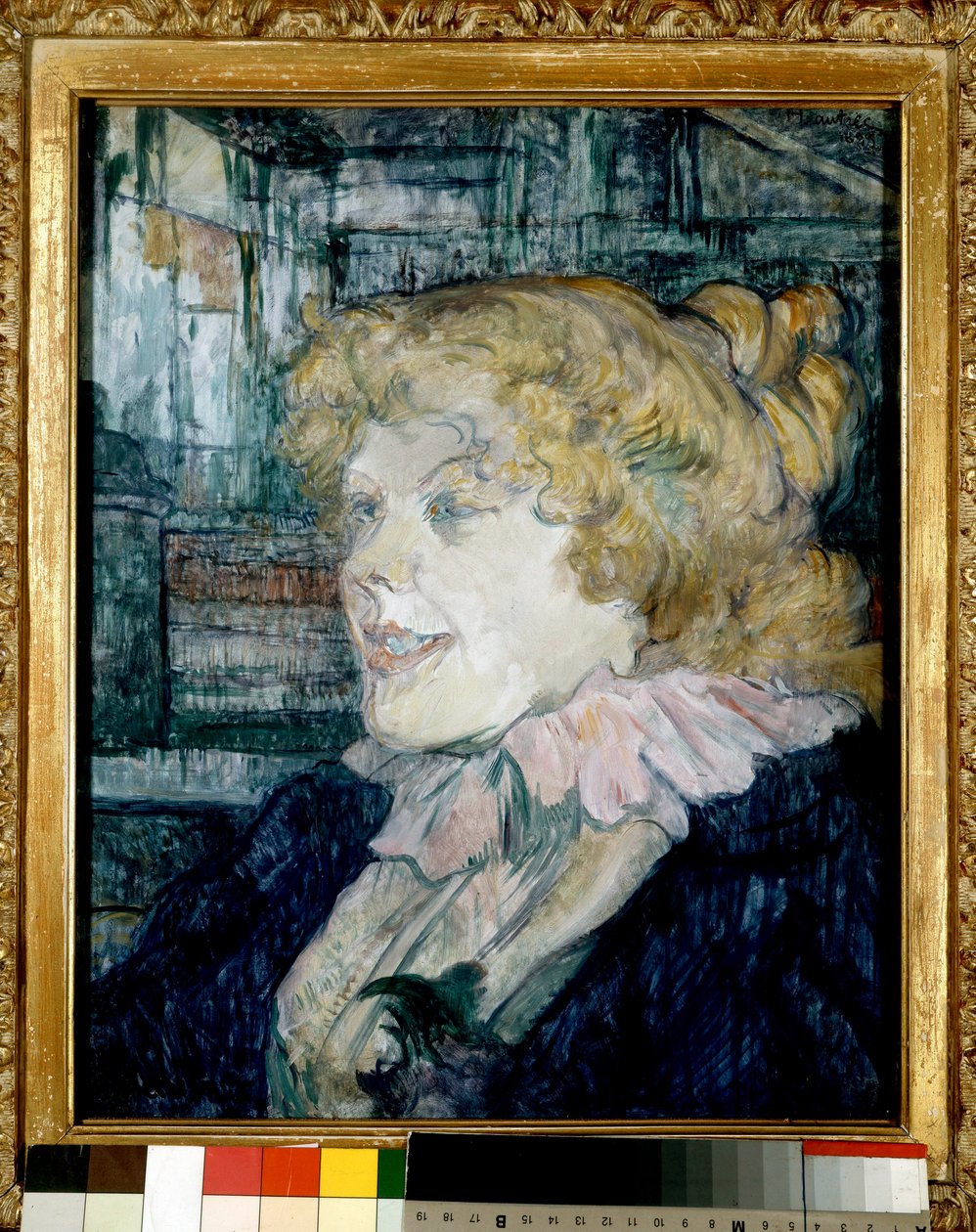 A Havr angol sztárja (Miss Doly). Henri de Toulouse-Lautrec (1864-1901) festménye. Homályos. 0,41 x 0,32. 1899. Albi, Musee Toulouse Lautrec alkotó: Henri de Toulouse Lautrec