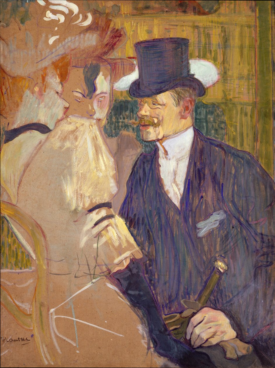 Az angol a Moulin Rouge-ban, 1892 (olaj, karton) alkotó: Henri de Toulouse Lautrec
