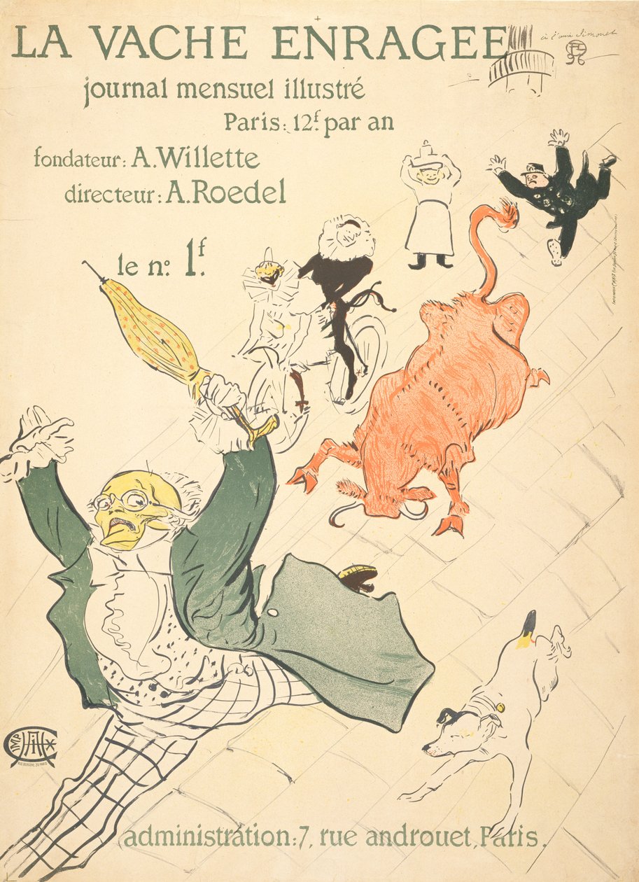 A feldühödött tehén, 1896 alkotó: Henri de Toulouse Lautrec