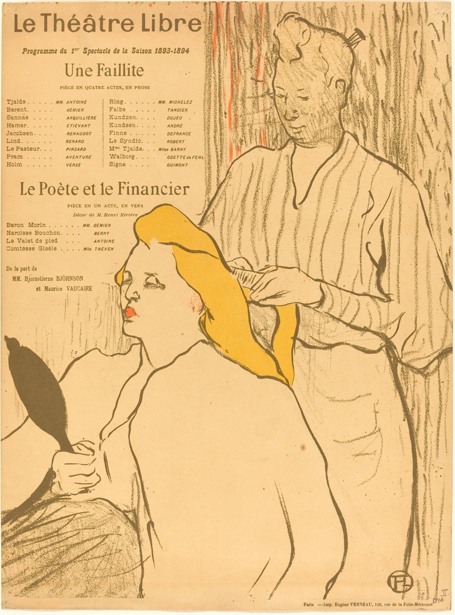 A Fodrász - Program a Theatre-Libre számára A fodrász - Program a Theatre-Libre számára, 1893. alkotó: Henri de Toulouse Lautrec