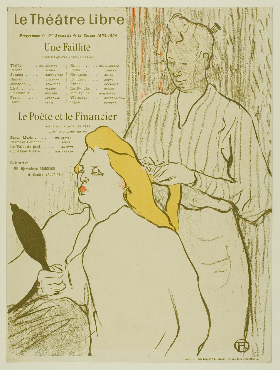 A fodrász, a Théâtre Libre programja alkotó: Henri de Toulouse Lautrec