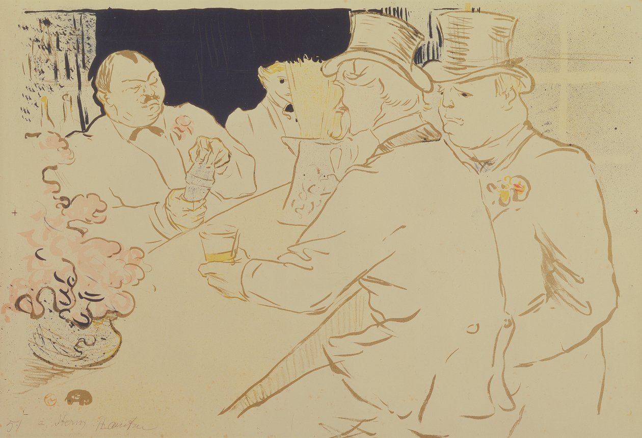 Az ír és amerikai bár, rue Royale, The Chap Book, 1895 alkotó: Henri de Toulouse Lautrec