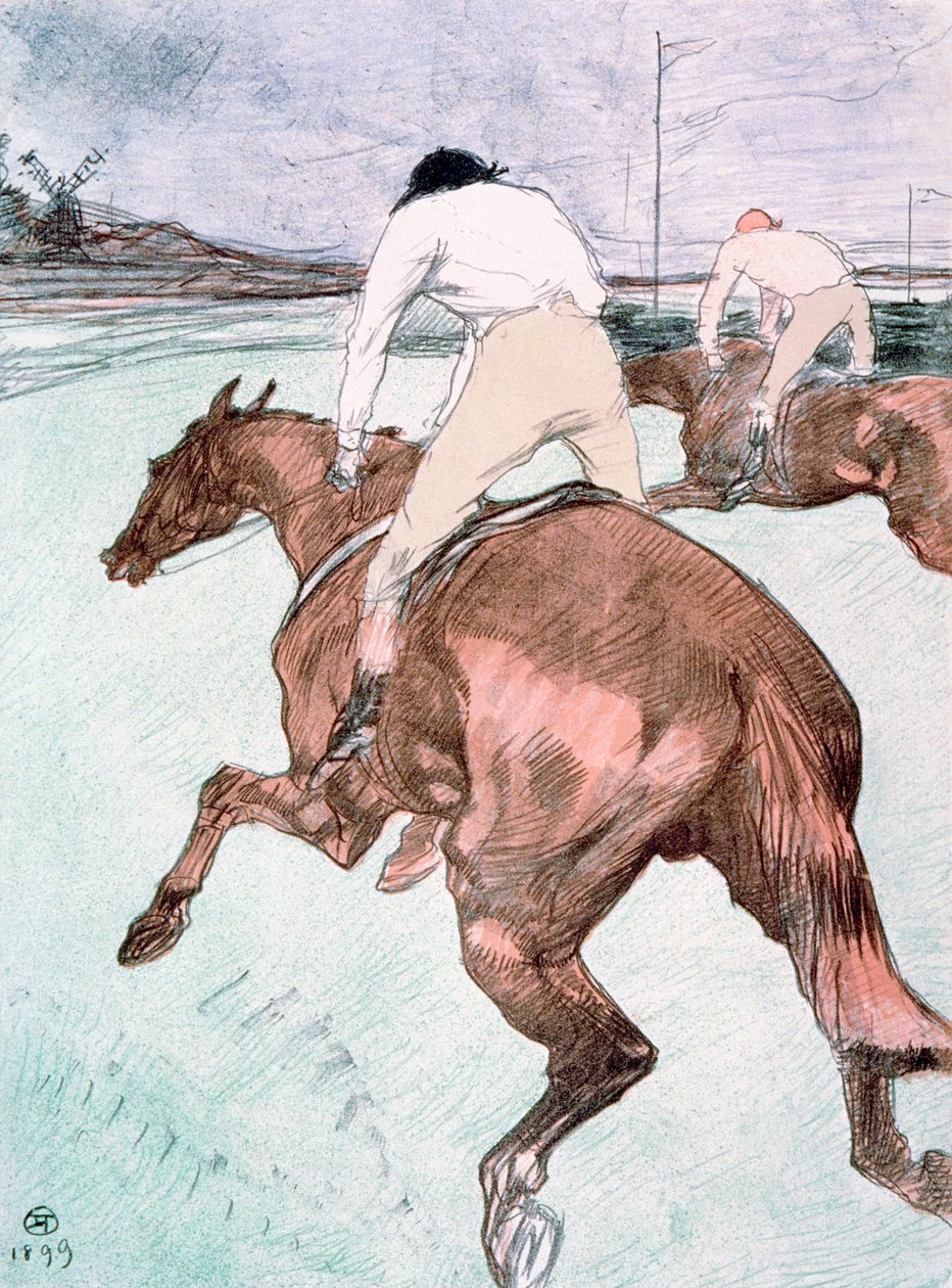 The Jockey, 1899 (színes litográfia) alkotó: Henri de Toulouse Lautrec