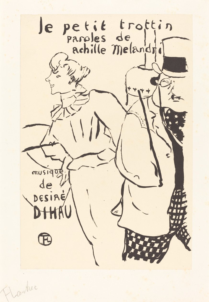 A kis megbízott lány (Le petit trottin) alkotó: Henri de Toulouse Lautrec