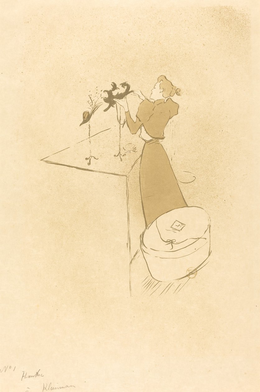 The Milliner La Modiste – Renée Vert, 1893. alkotó: Henri de Toulouse Lautrec