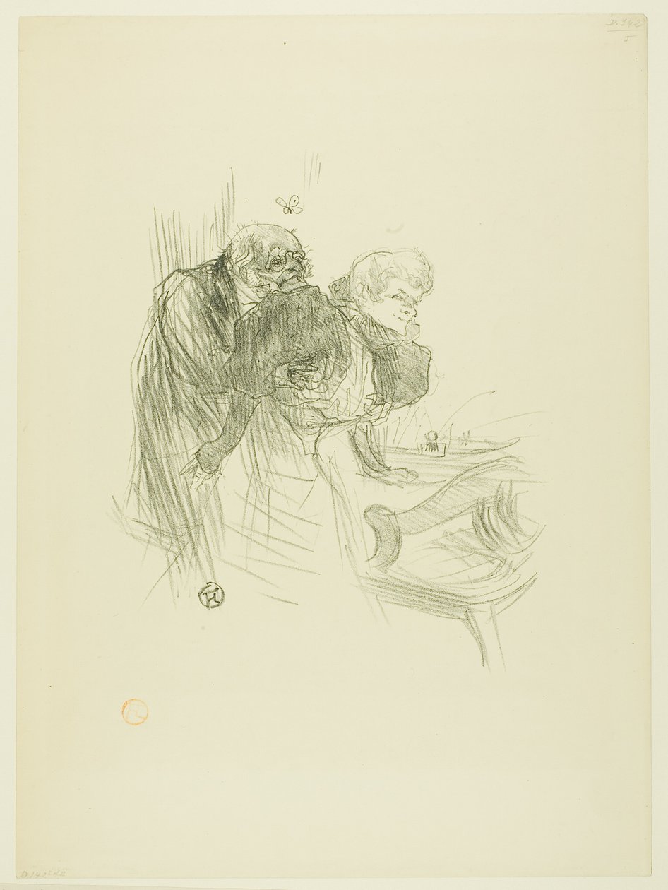 A lengyel zsidók imája, Au Pied du Sinaïból alkotó: Henri de Toulouse Lautrec