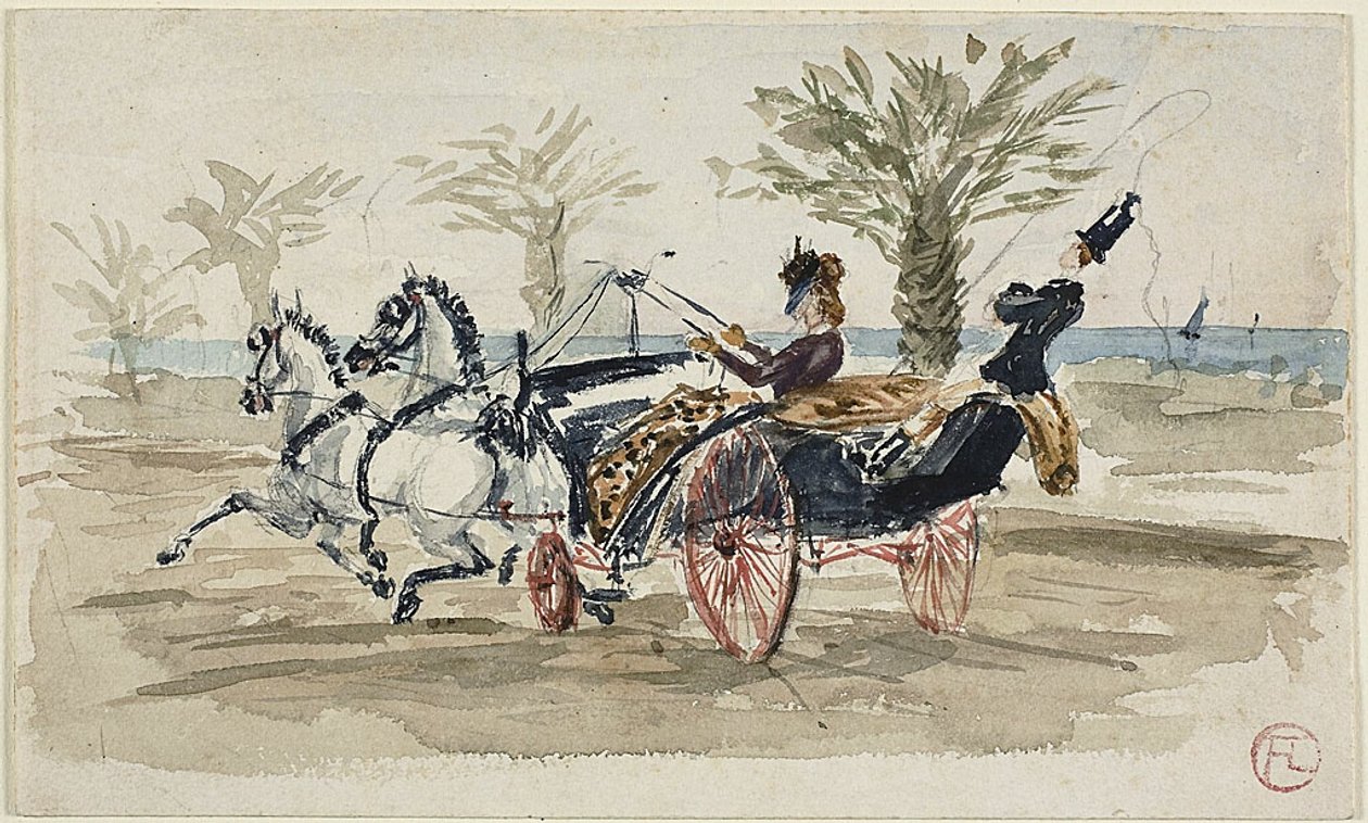 A Promenade des Anglais Nizzában alkotó: Henri de Toulouse Lautrec