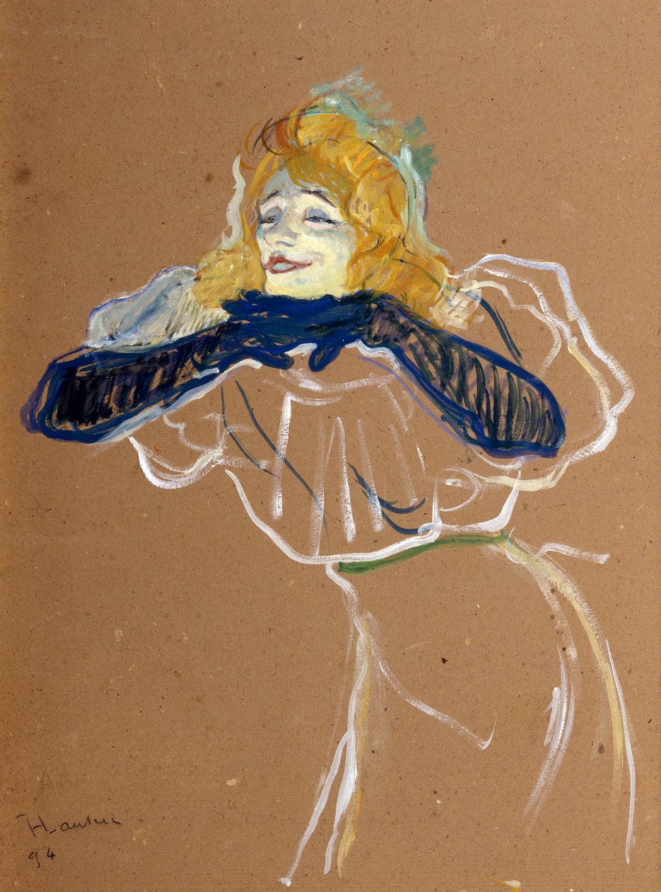 Az énekes Yvette Guilbert, 1894. alkotó: Henri de Toulouse Lautrec