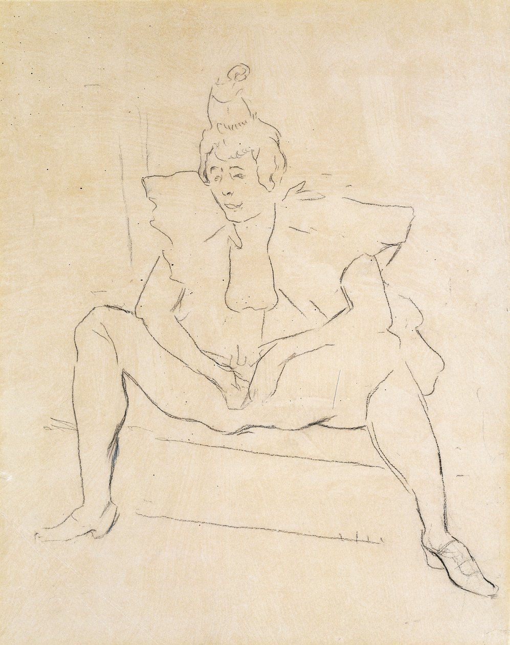 Az ülő bohóc; La Clownesse Assise alkotó: Henri de Toulouse Lautrec