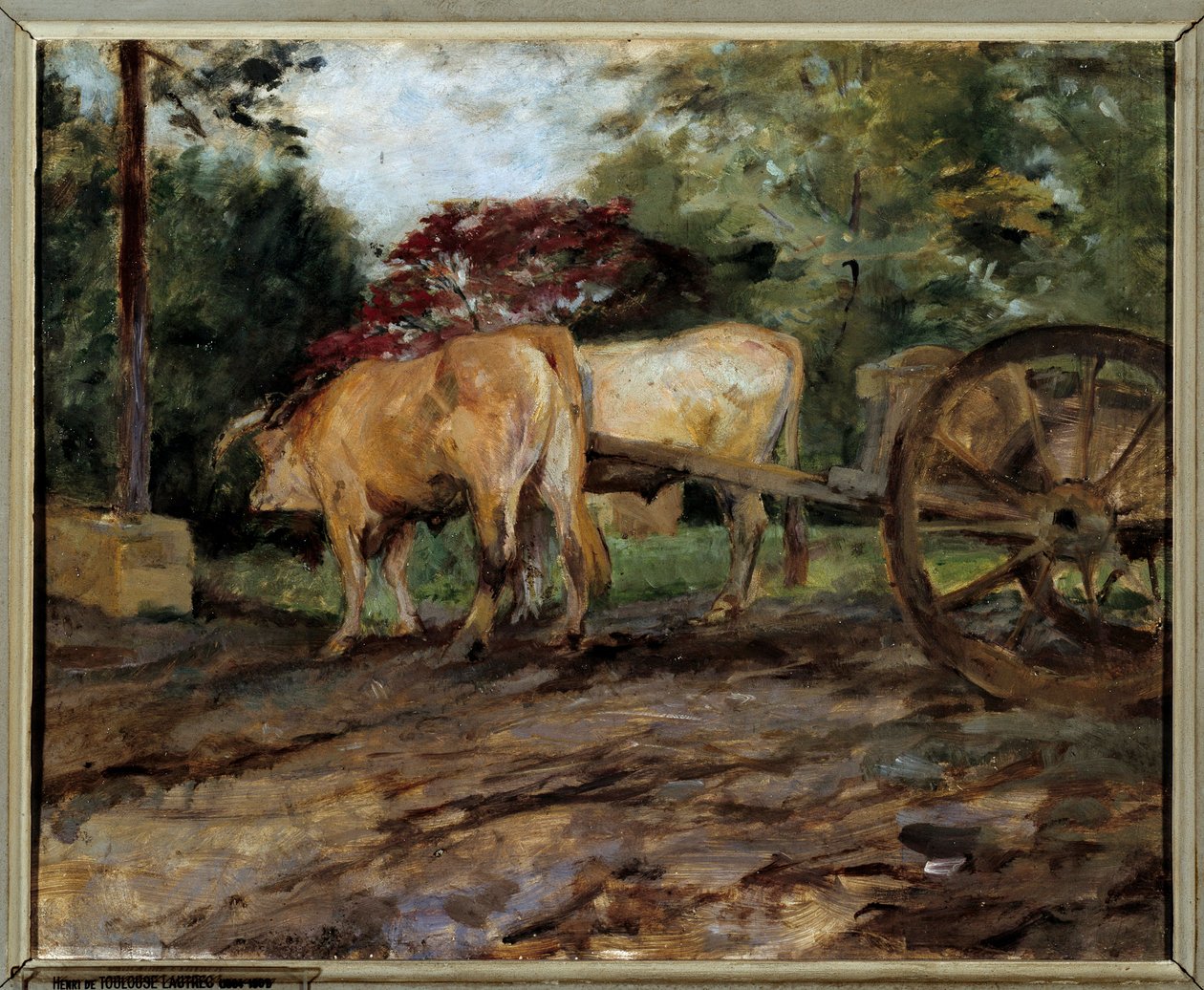 Az ökrök járom alatt Henri de Toulouse Lautrec festménye (1864-1901) 19. századi Bordeaux, Musee des Beaux Arts alkotó: Henri de Toulouse Lautrec