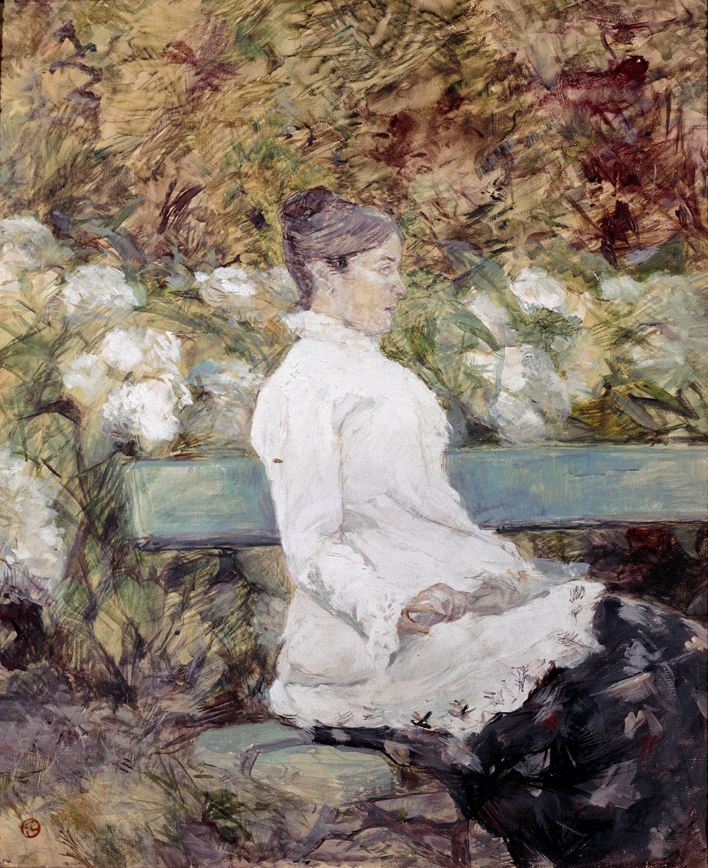 A festő anyja a kertben. Henri de Toulouse-Lautrec festménye (Toulouse Lautrec alkotó: Henri de Toulouse Lautrec