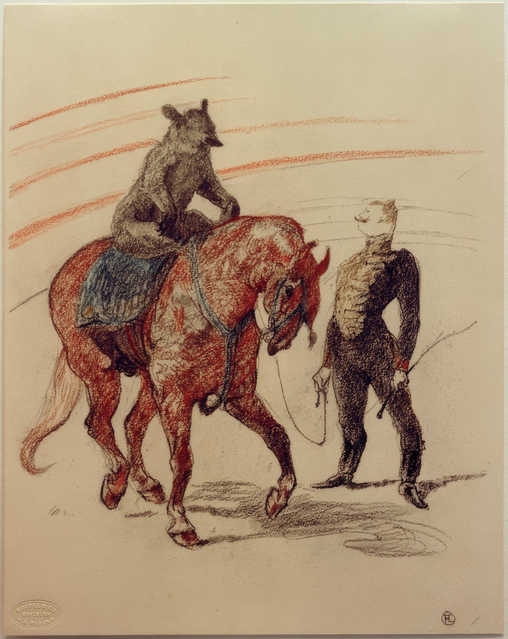 Medve munka a panelen alkotó: Henri de Toulouse Lautrec