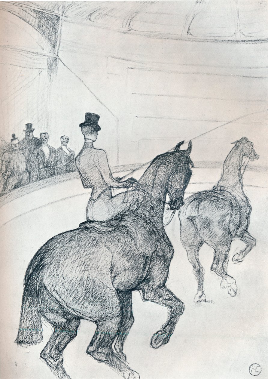 Trick-rider vezetési tandem, c1899 1934 alkotó: Henri de Toulouse Lautrec