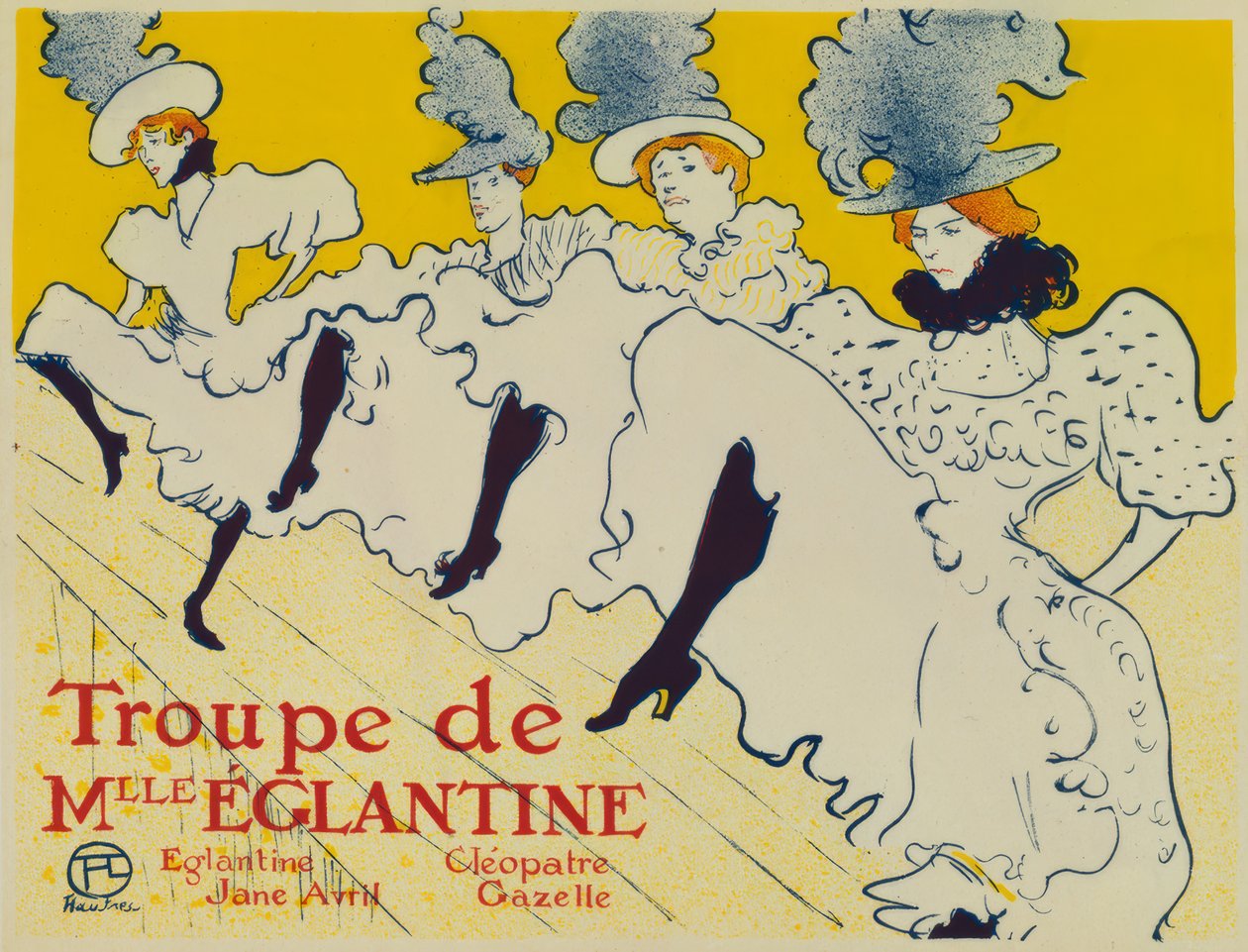 Miss Eglantine csapata / Eglantine / Jane Avril / Cleopa alkotó: Henri de Toulouse Lautrec