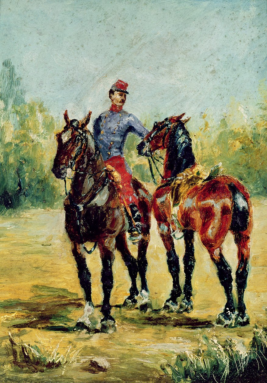 Két ló és egy vőlegény, 1880 alkotó: Henri de Toulouse Lautrec