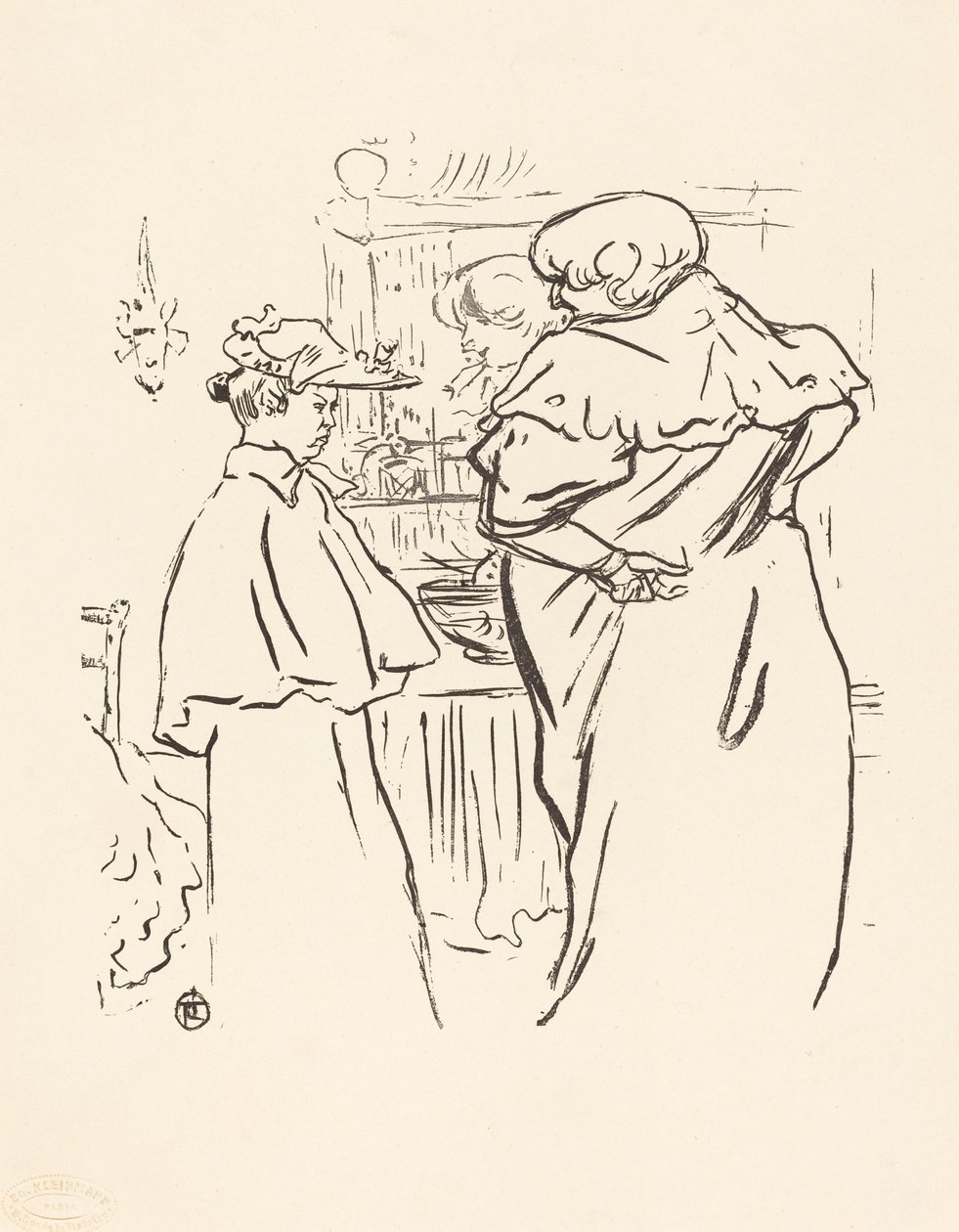 Két nő a tükör előtt. alkotó: Henri de Toulouse Lautrec