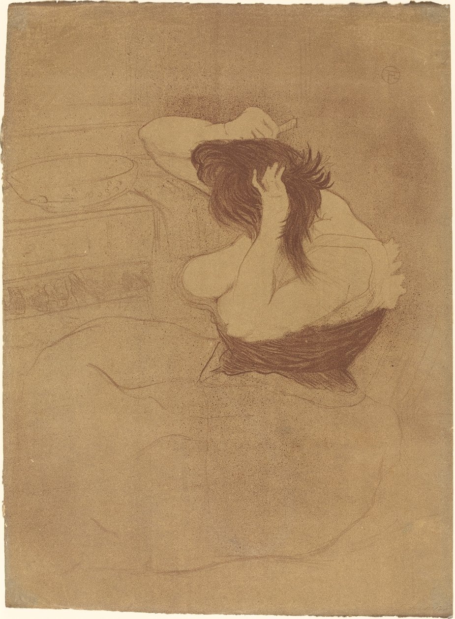 Haját fésülködő nő Haját fésülködő nő, 1896. alkotó: Henri de Toulouse Lautrec