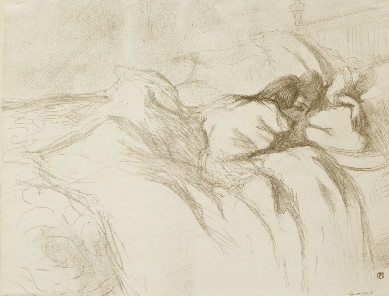 Fekvő nő – Ébredés, 1896 alkotó: Henri de Toulouse Lautrec