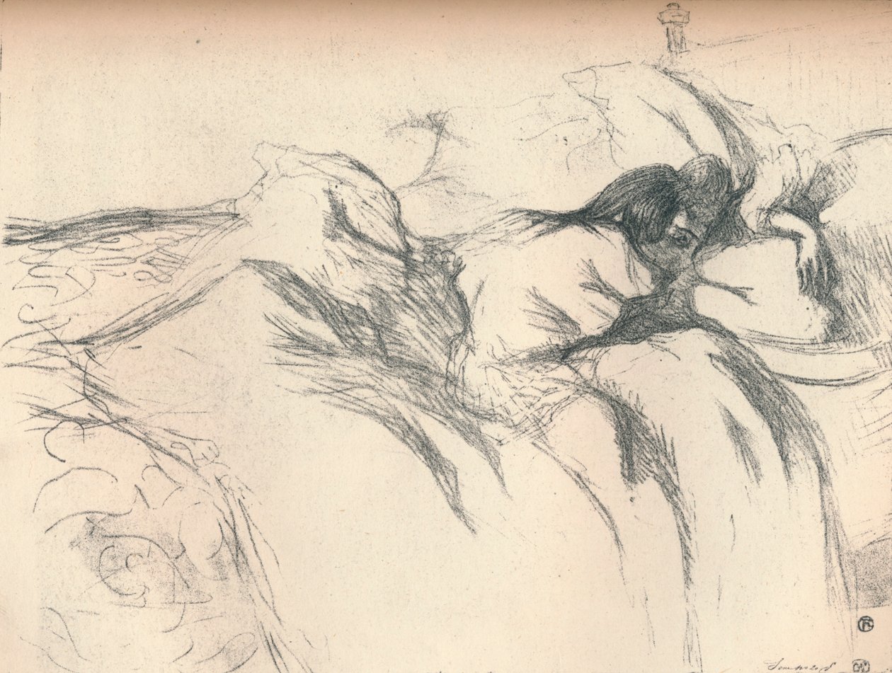 Nő ébred az ágyban, 1896 alkotó: Henri de Toulouse Lautrec
