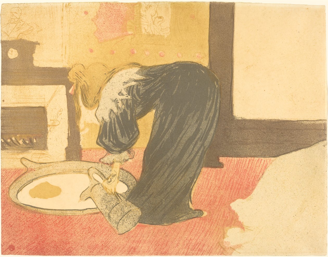 Nő a kádban (Femme au tub) alkotó: Henri de Toulouse Lautrec