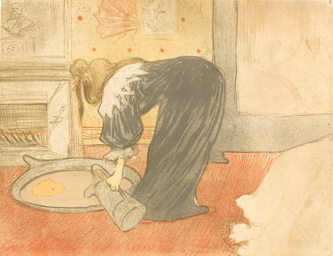 Nő a kádban Femme au tub, 1896. alkotó: Henri de Toulouse Lautrec