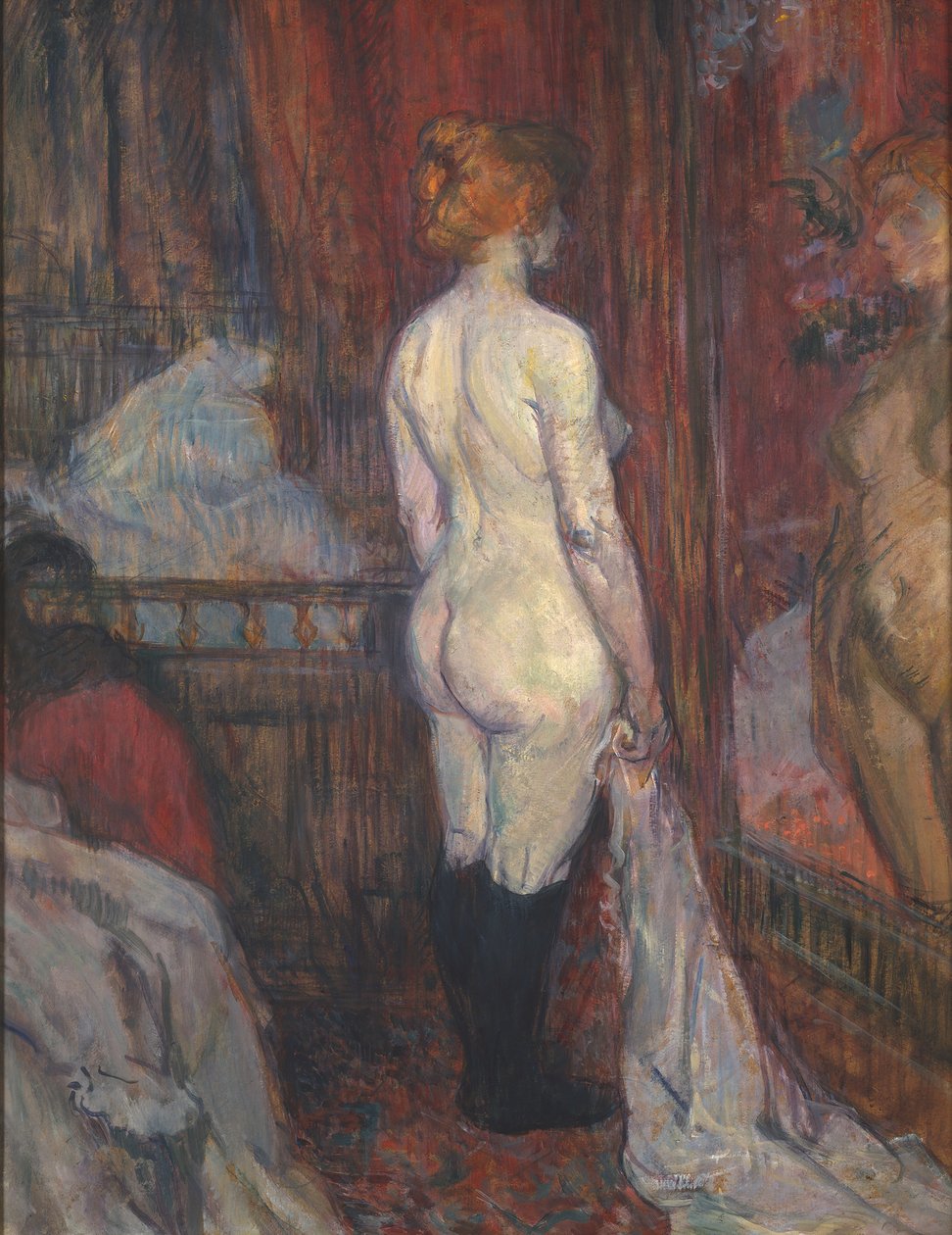 Nő a tükör előtt, 1897. alkotó: Henri de Toulouse Lautrec
