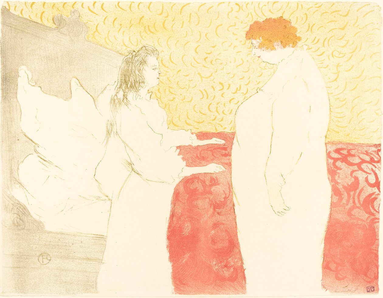 Nő az ágyban, Profile Femme au lit, profil, 1896. alkotó: Henri de Toulouse Lautrec