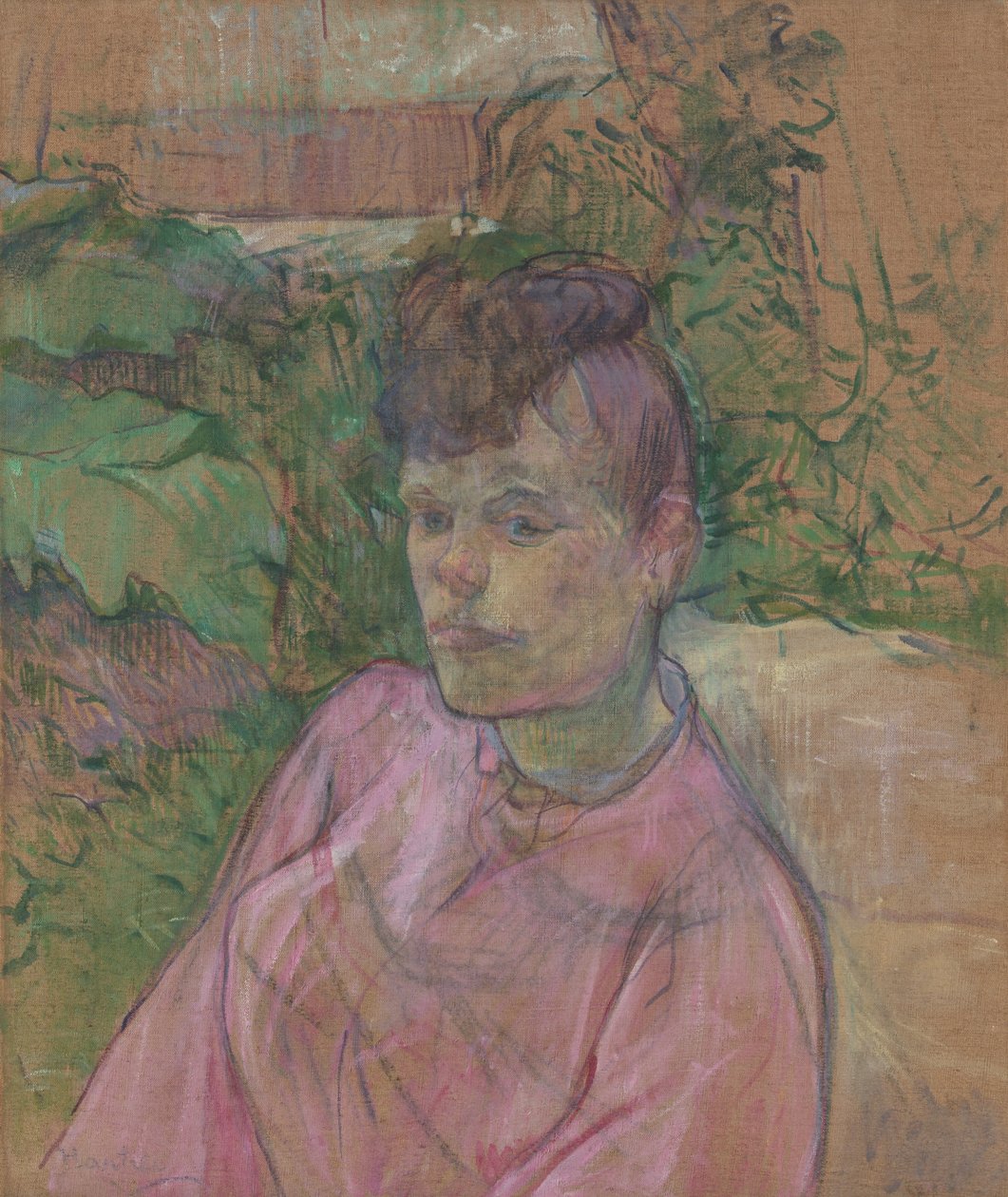 Nő a Monsieur-erdő kertjében, 1889-91. alkotó: Henri de Toulouse Lautrec