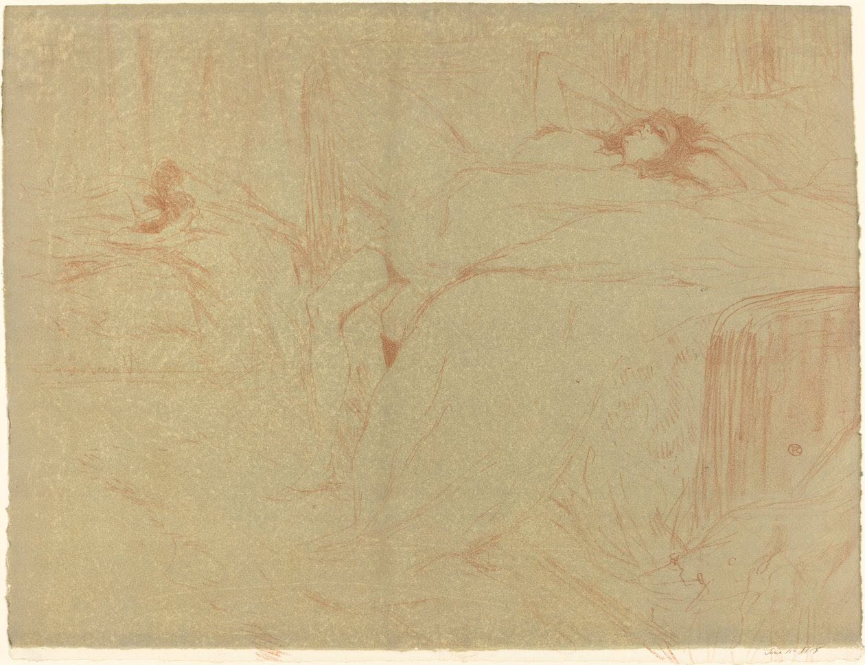 Nő a hátán alkotó: Henri de Toulouse Lautrec
