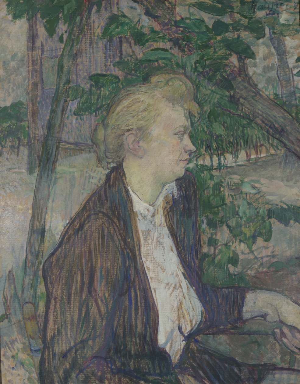 Nő ül a kertben, 1891 alkotó: Henri de Toulouse Lautrec