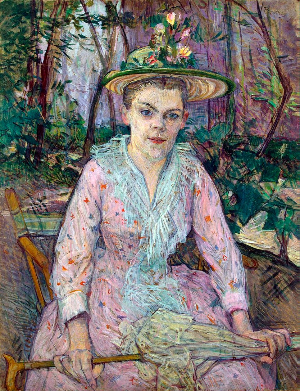 Nő esernyős, 1889. alkotó: Henri de Toulouse Lautrec