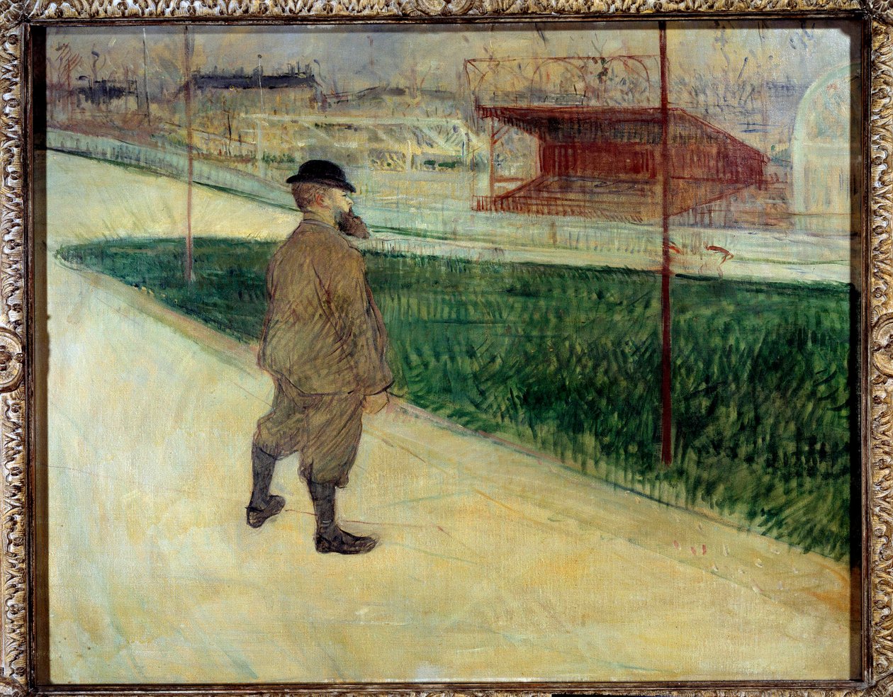 Paul Tristan író szerint Tristan Bernard a velodrom Buffalo-festményén, Henri de Toulouse Lautrec (1864-1901) alkotó: Henri de Toulouse Lautrec