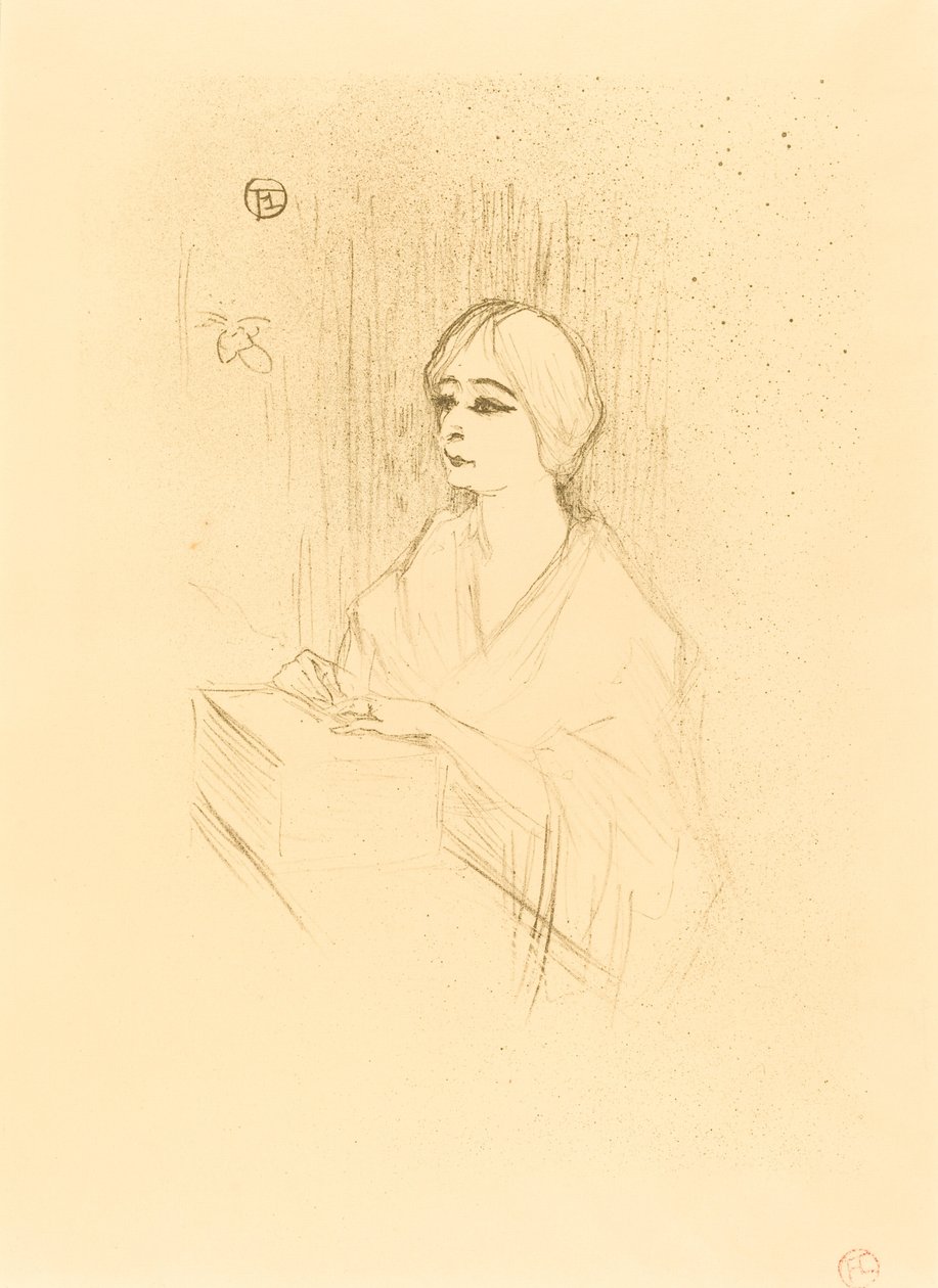 Yahne in His Box (Yahne dans sa loge) alkotó: Henri de Toulouse Lautrec
