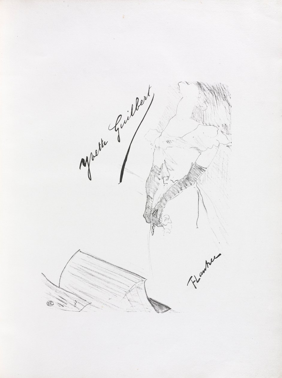Yvette Guilbert – angol sorozat: Frontispiece, 1898. alkotó: Henri de Toulouse Lautrec
