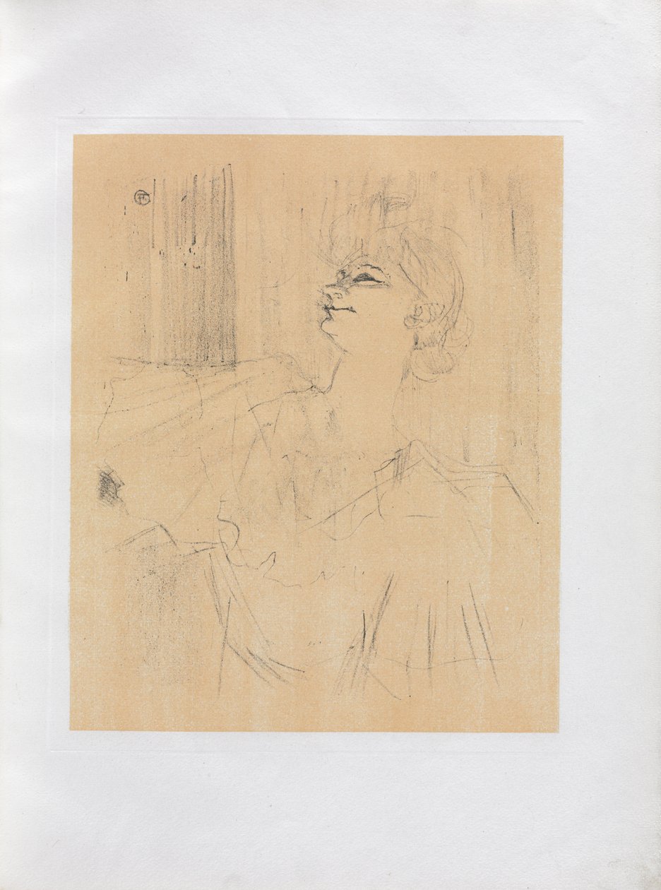 Yvette Guilbert-angol sorozat: Menilmontant de Bruant alkotó: Henri de Toulouse Lautrec