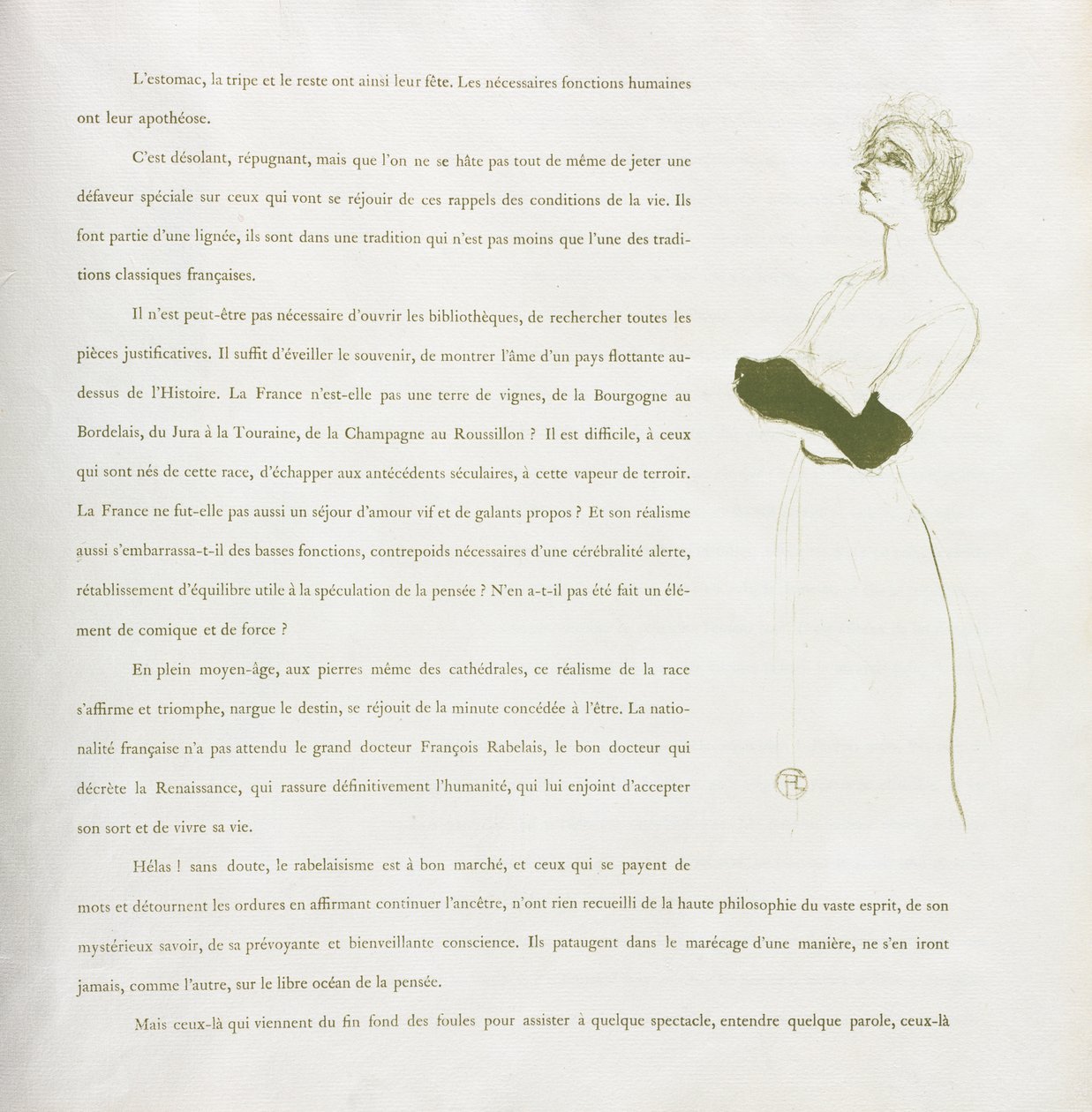 Yvette Guilbert-Francia sorozat: 10. sz alkotó: Henri de Toulouse Lautrec